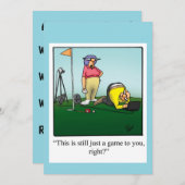 Amusant Golf Thème Anniversaire Fête Invitation (Devant / Derrière)