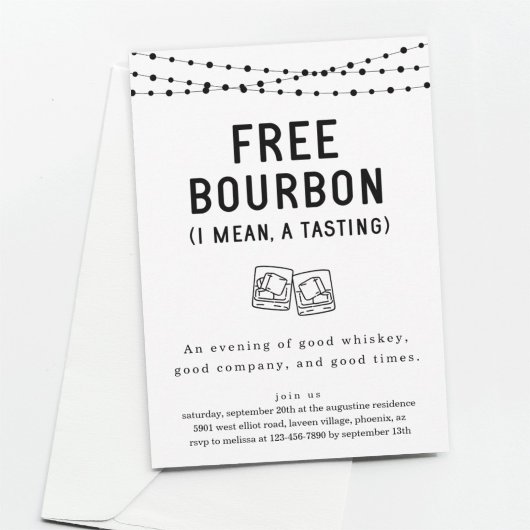 Amusant Gratuit Bourbon Tasting Party Invitation
