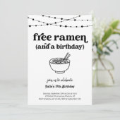 Amusant gratuit Ramen Invitation de fête d'anniver (Debout devant)
