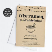 Amusant gratuit Ramen Invitation de fête d'anniver