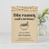 Amusant gratuit Ramen Invitation de fête d'anniver (Debout devant)