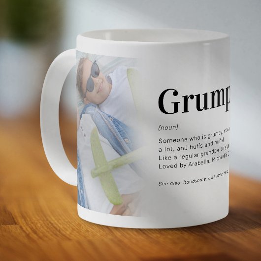 Amusant Grumpa Définition Grandpa Photo Mug