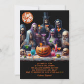 Amusant Halloween Costume Fête Invitation (Devant)