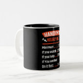 Amusant Handyman Taux horaire Mug (Devant gauche)