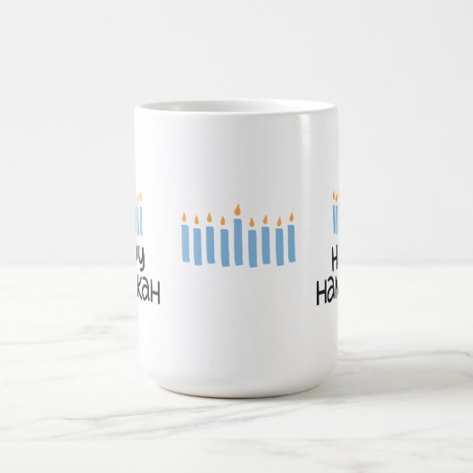 Amusant Happy Hanoukka 15 oz Mug (Centre)