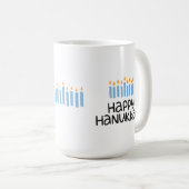 Amusant Happy Hanoukka 15 oz Mug (Devant droit)