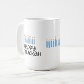 Amusant Happy Hanoukka 15 oz Mug (Devant gauche)