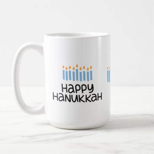 Amusant Happy Hanoukka 15 oz Mug (Gauche)