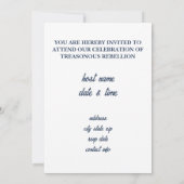 Amusant Humour 4 juillet Holiday Invitation (Dos)