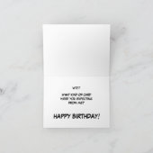 Amusant Humour Guy WTF Carte d'anniversaire (Intérieur)
