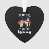 Amusant Husky Sibérien, écoutez-vous (devant)