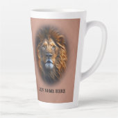 Amusant "I Love My Cat" Lion Latte Mug Rose Or (Droite)