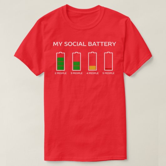 Amusant Introvert Humour TShirt (Design devant)
