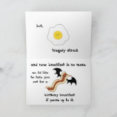 Amusant invitation de petit-déjeuner d'anniversair (Intérieur)