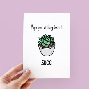 Amusant Jeu Succulent Carte Anniversaire
