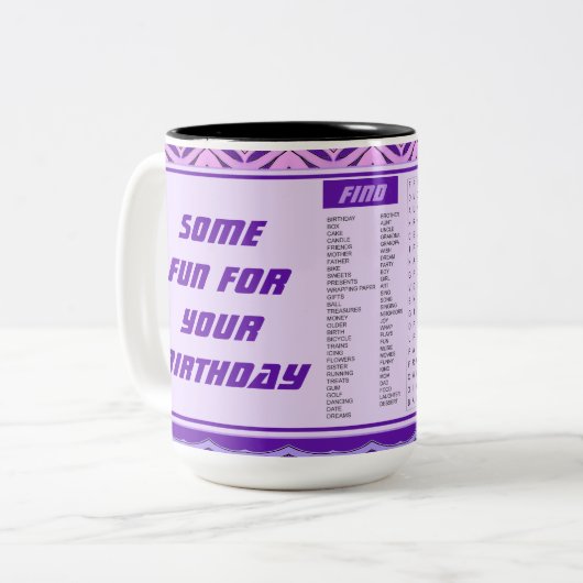 Amusant Joyeux Anniversaire Mug (Devant gauche)