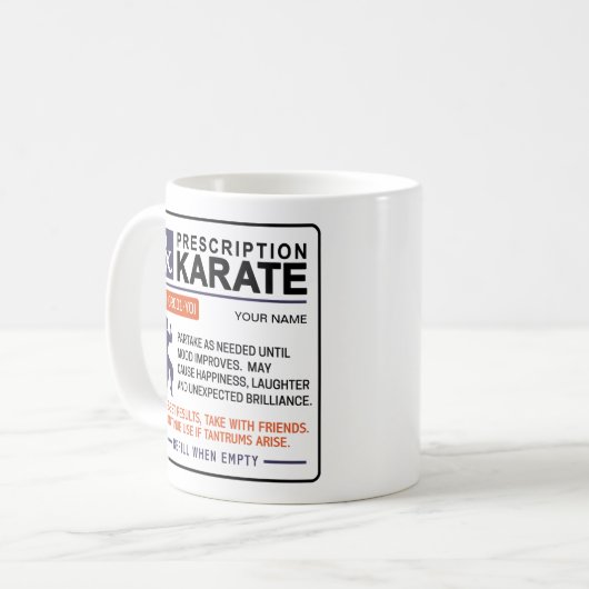 Amusant Karate Mug Conception d'ordonnance (Devant gauche)