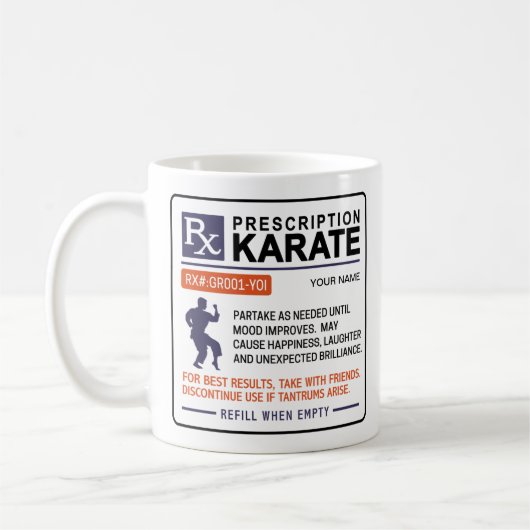 Amusant Karate Mug Conception d'ordonnance (Gauche)