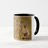 Amusant lapin Meerkat Mug (Devant droit)