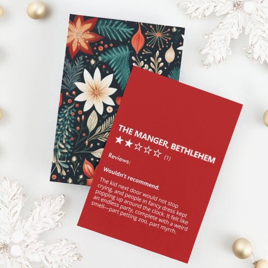 Amusant Le Manger Bethlehem Avis Carte de Noël