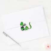 Amusant Loch Ness Monster Jouer Sticker Bagpipes (Enveloppe)