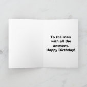 Amusant Mari de la carte d'Humour d'anniversaire (Intérieur)