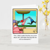 Amusant Mari de la carte d'Humour d'anniversaire (Fleur jaune)