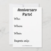 Amusant Mariage Anniversaire Invitations (Dos)