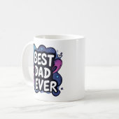 Amusant "Meilleur Papa Jamais" Mug (Devant gauche)