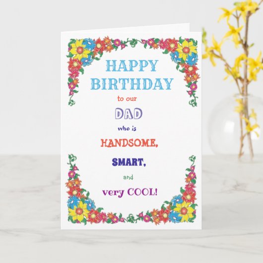 Amusant Modèle pour Anniversaire (Fleur jaune)