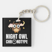 Amusant Night Owl Chronotype Sleutelhanger (Achterkant)