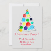 Amusant Noël arbre Noël invitation fête de Noël (Devant)