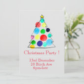 Amusant Noël arbre Noël invitation fête de Noël (Debout devant)