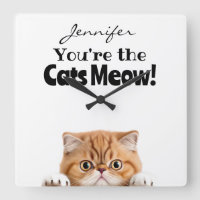 Amusant Orange Gingembre Tabby Cat Horloge murale