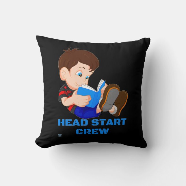 amusant oreiller "HEAD START CREW" (Recto)