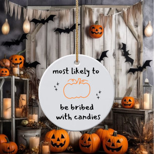 Amusant ornement en céramique Halloween