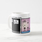 Amusant Pas De Bouton Stickman Mug - 021 (Devant gauche)