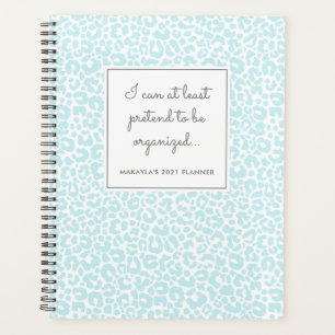 Amusant Pastel Empreinte de léopard Motif Bleu Pl