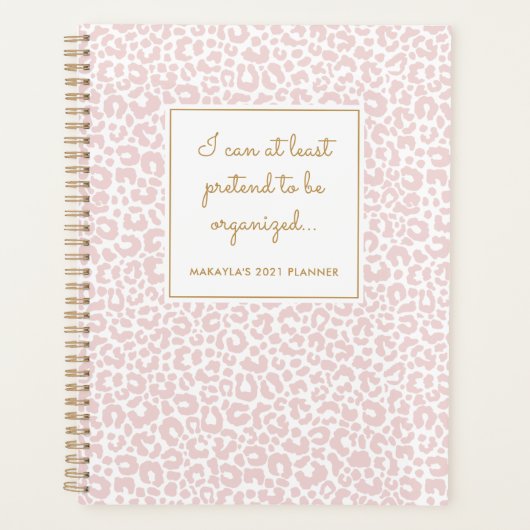 Amusant Pastel Empreinte de léopard Motif Blush Pl (Devant)