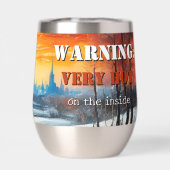 Amusant paysage hivernal Tumbler isolé (Arrière)