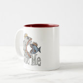 Amusant Pêche Mug Pêche Humour Pêche Bite Me (Devant gauche)