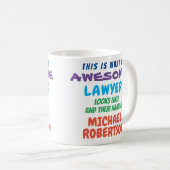 Amusant Personnalisé Awesome Avocat Mug Cadeau (Devant droit)