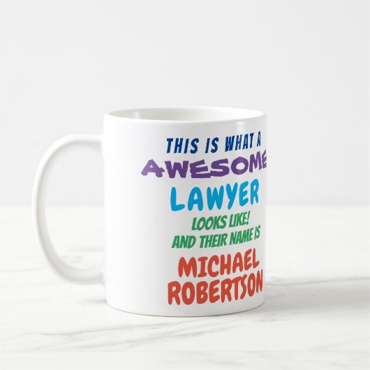 Amusant Personnalisé Awesome Avocat Mug Cadeau (Gauche)