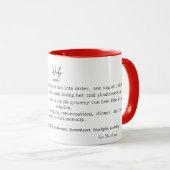 Amusant Personnalisé Femme Définition Mug (Devant droit)