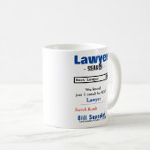 Amusant Personnalisé Meilleur Avocat Mug (Devant droit)