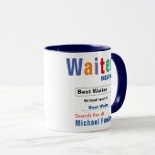 Amusant personnalisé meilleur serveur Mug (Devant droit)