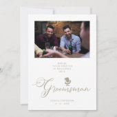 Amusant Photo Proposition Carte Mariage Groomsman (Devant)