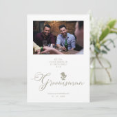 Amusant Photo Proposition Carte Mariage Groomsman (Debout devant)