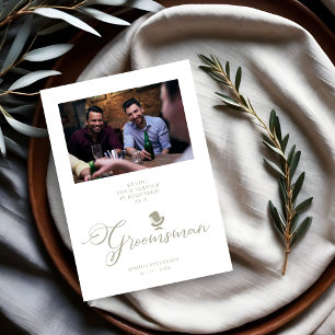 Amusant Photo Proposition Carte Mariage Groomsman