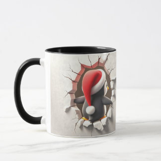 Amusant pingouin à deux côtés Mug de Noël